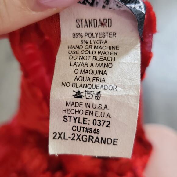 Y2K Whimsygoth Womens 2XL Red Burnout Velvet Floral Drape Romantic Vampire - Picture 6 of 7